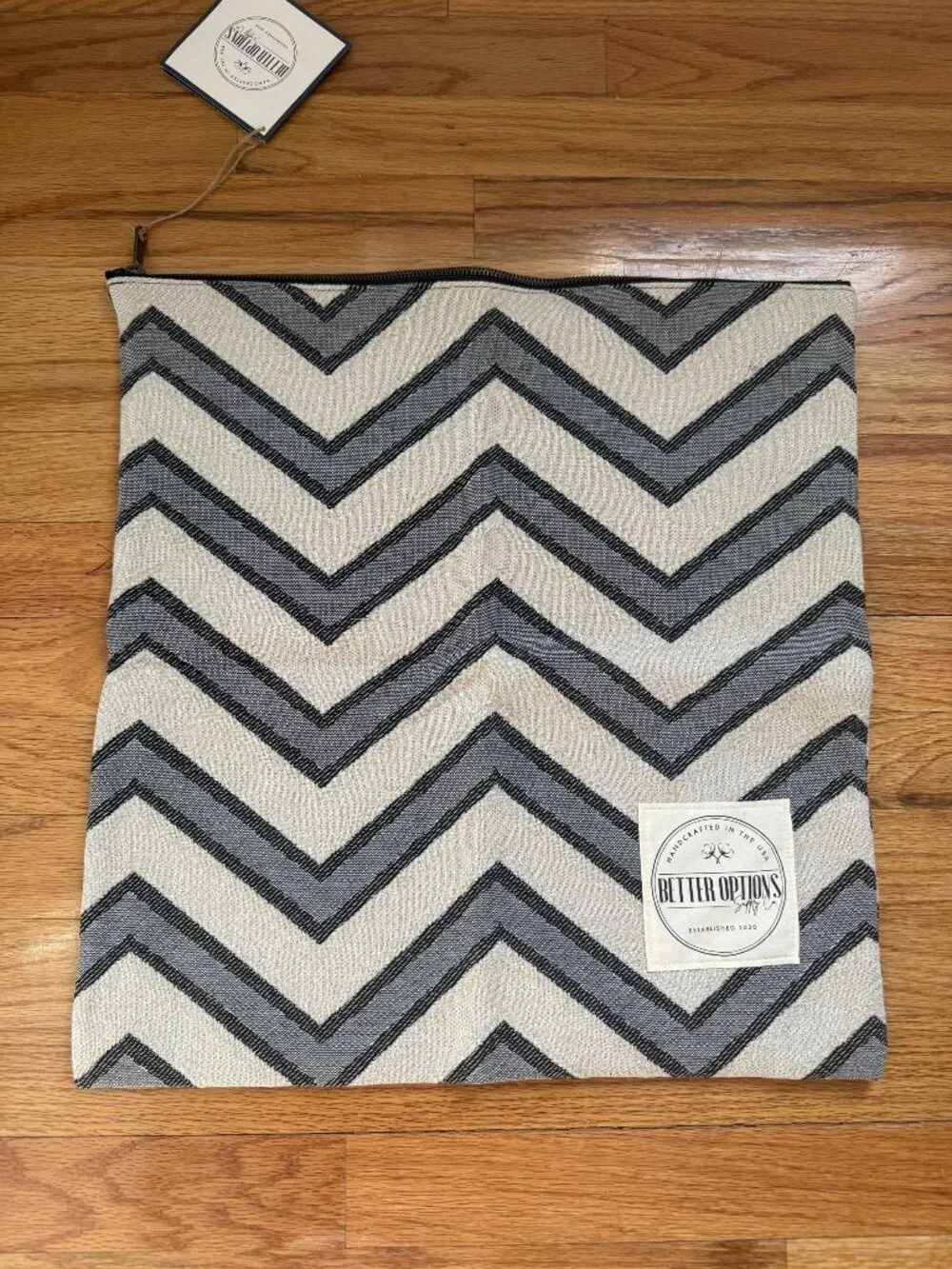NWT Better Options Supply Co Chevron Pillow Cover LOT OF 2 Grey 18 x 18 [jb]